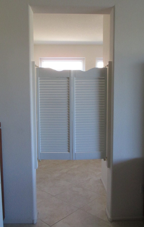 Louvered Cafe Doors Saloon Doors Made For A 36 Door Etsy