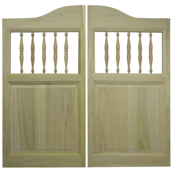 Solid Poplar Western Cafe Saloon Doors With Spindles Etsy