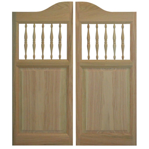 Custom Solid Oak Western Cafe Doors Saloon Doors With Spindles Swing Doors