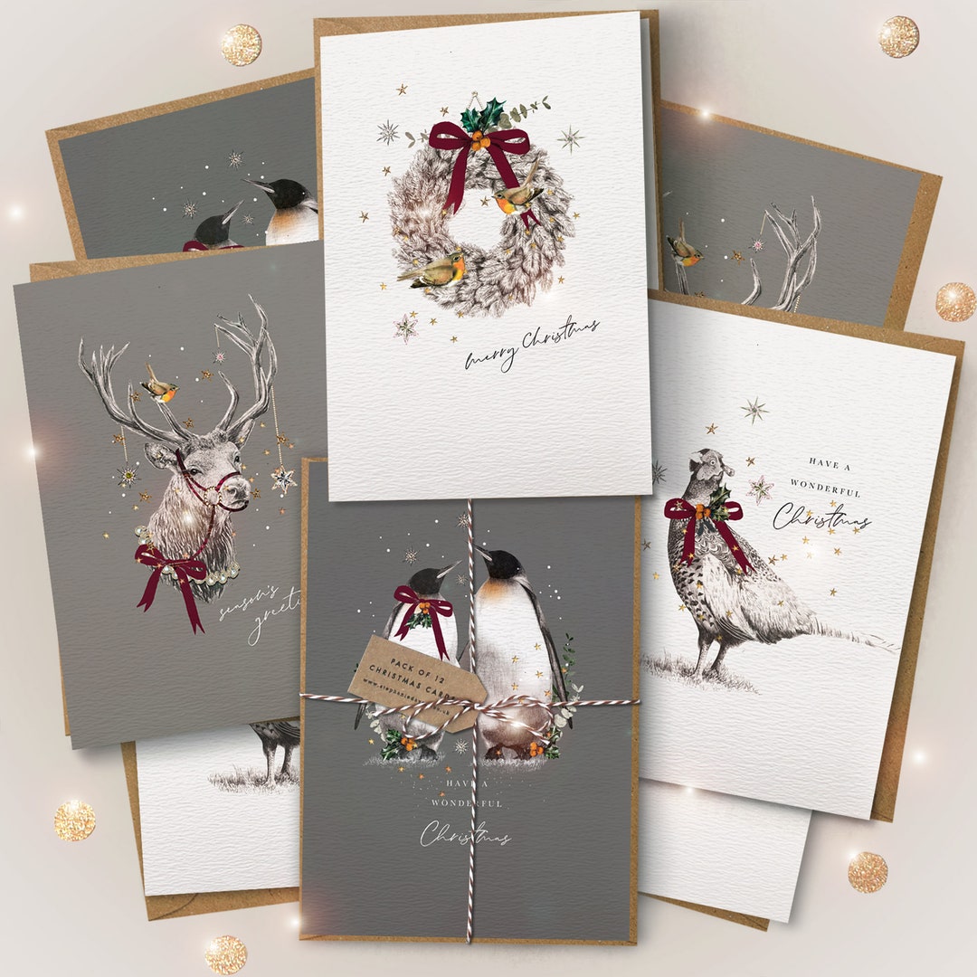 Winter Wildlife Christmas Card Pack Etsy UK