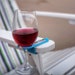 Wine glass holder for an outdoor chair. Works on most Patio, Beach, Camp/Bag chairs! Great Christmas gift!  Makes YOUR chair a better chair! 