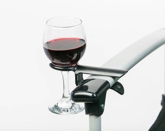 Wine glass cup holder for an outdoor chair. Perfect gift. The Wine Hook.  Patio, camp, adirondack, bag or other outdoor chair