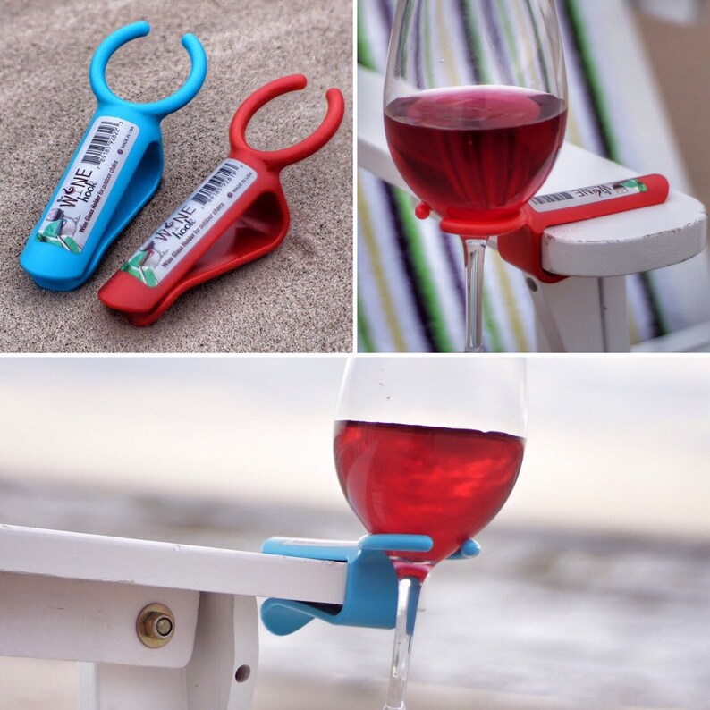 Four Wine Hooks W/ Free Shipping...wine Glass Holder Attaches Etsy