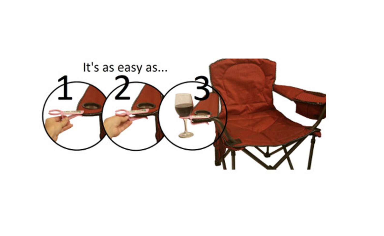 Wine Glass Holder for an Outdoor Chair. Works on Most Patio Etsy