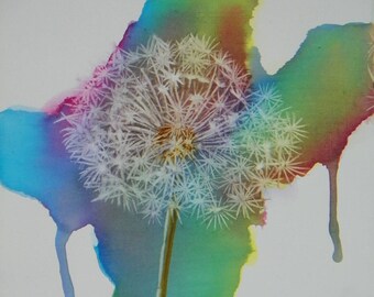 Making a Wish, Dandelion Wall Art, Dandelion Art, Nursery Wall Art, Dandelion Wish, Nursery Decor, Woodland Nursery Decor, Farmhouse Art