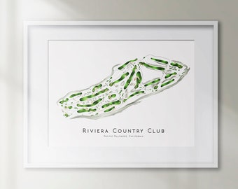 Riviera Country Club California Golf Course Print Golfing Decor Golf Home Decor Gift Wall Art Print CA Golf Art Sport Art Mens Gift UNFRAMED