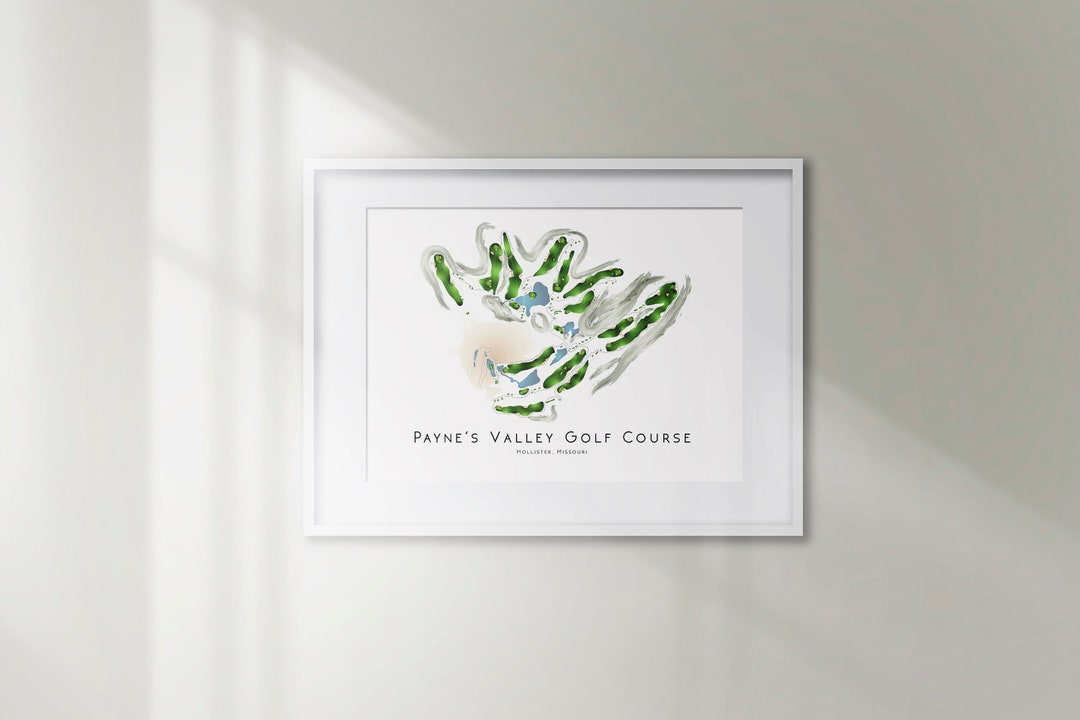 Paynes Valley Golf Course Missouri Golf Course Map Golf Course Print
