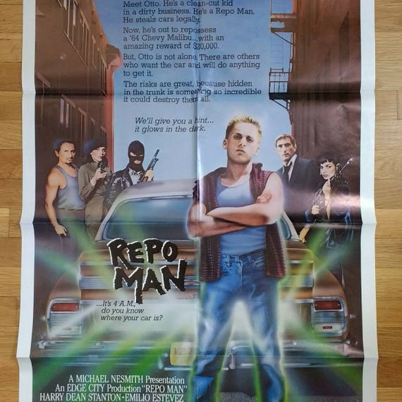 Repo Man 1984 One Sheet Movie Poster 27x41 Inches Cult Etsy