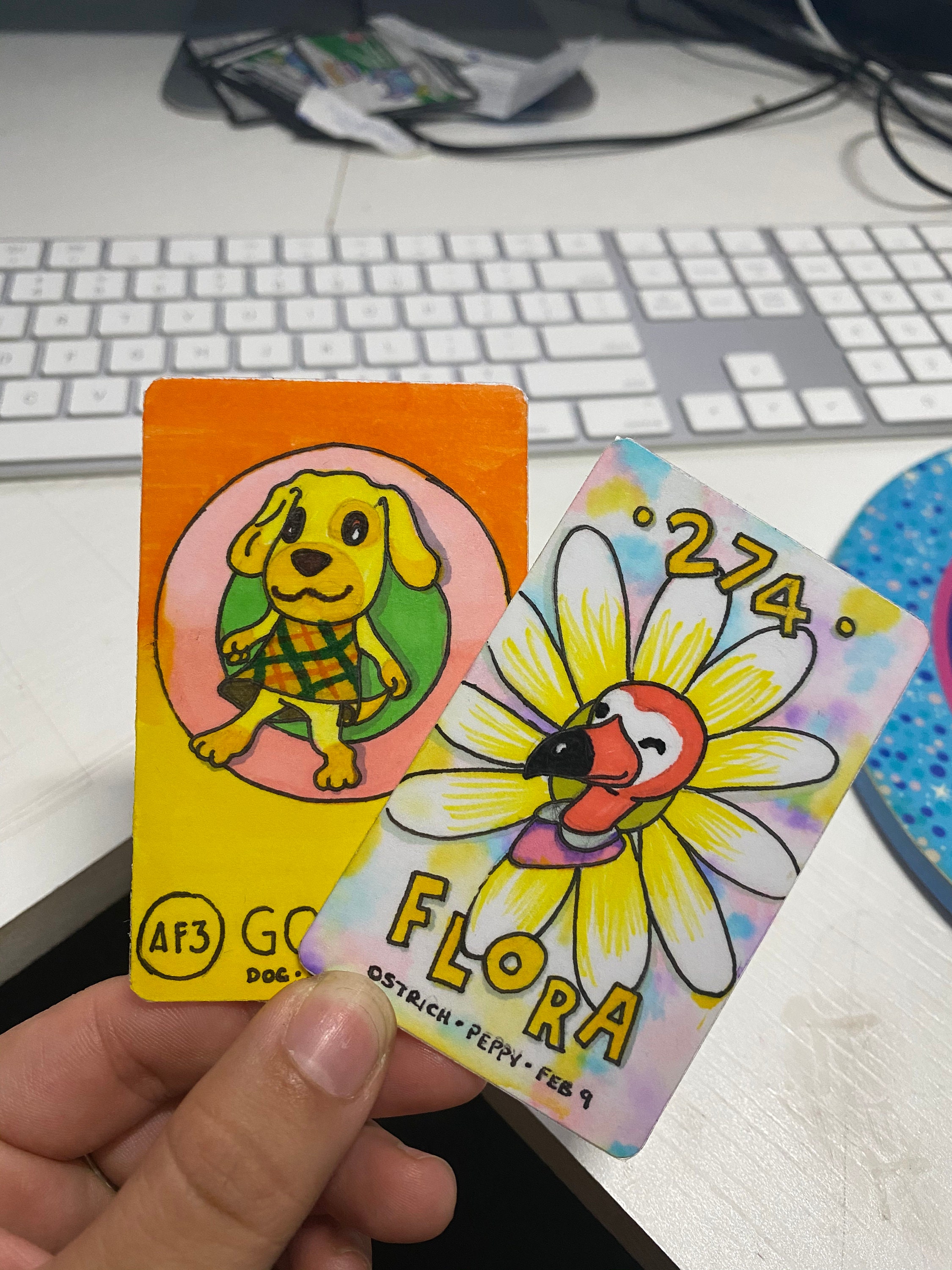 Hand-Decorated Animal Crossing Amiibo NFC Cards | Etsy