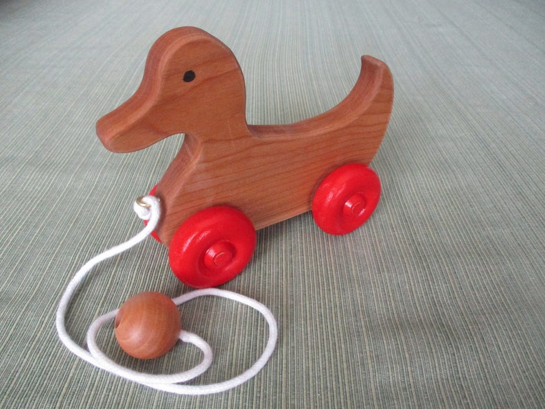 Pull String Duck Handmade Wooden Duck Pull Toy, H542 for Toddlers and Kids Gift - Etsy