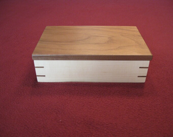 Handcrafted Wooden Box, Keepsake Box, Jewelry Box Made of Walnut and ...