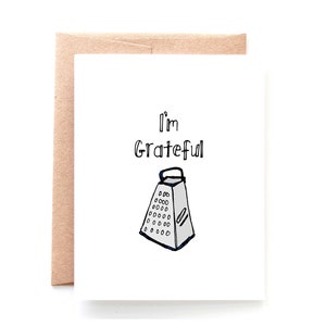 Funny Thank You Card - Punny Thank You Card - Funny Card - Foodie - Chef - Punn Card - I'm Grateful Card - TY2015110701SF