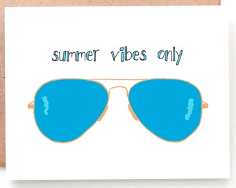Summer Vibes Only - Vacation Card - Thinking of You - Girls Weekend - Thinking of You Card - Friendship Card