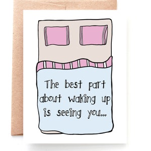 Anniversary Card - Romantic Valentine Card - Love Card - Waking Up