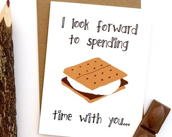 Anniversary Card - Miss You Card - Long Distance - Valentines Day Card - S'More Time With You- Wholesale - LO2017101011SF