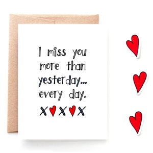 Miss You Card - Long Distance Valentine Card - Military Card - Boyfriend Card - Husband Card - MY2018011802SF