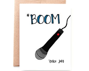 Graduation Card - Congratulations Card - Funny Retirement Card -Funny Card - Drop the Mic - Gender Neutral, CO2017042704SF