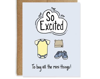 New Baby Card - Having a Baby Card - Baby Shower Card - Pregnancy Announcement Card - Baby Congratulations - All the Mini Things