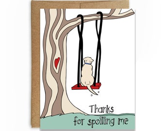 Spoiled Dog Thank You Card, Pet Sitting Thank You Card, Card From The Dog, Dog Thank You Card - TY2022090102SF