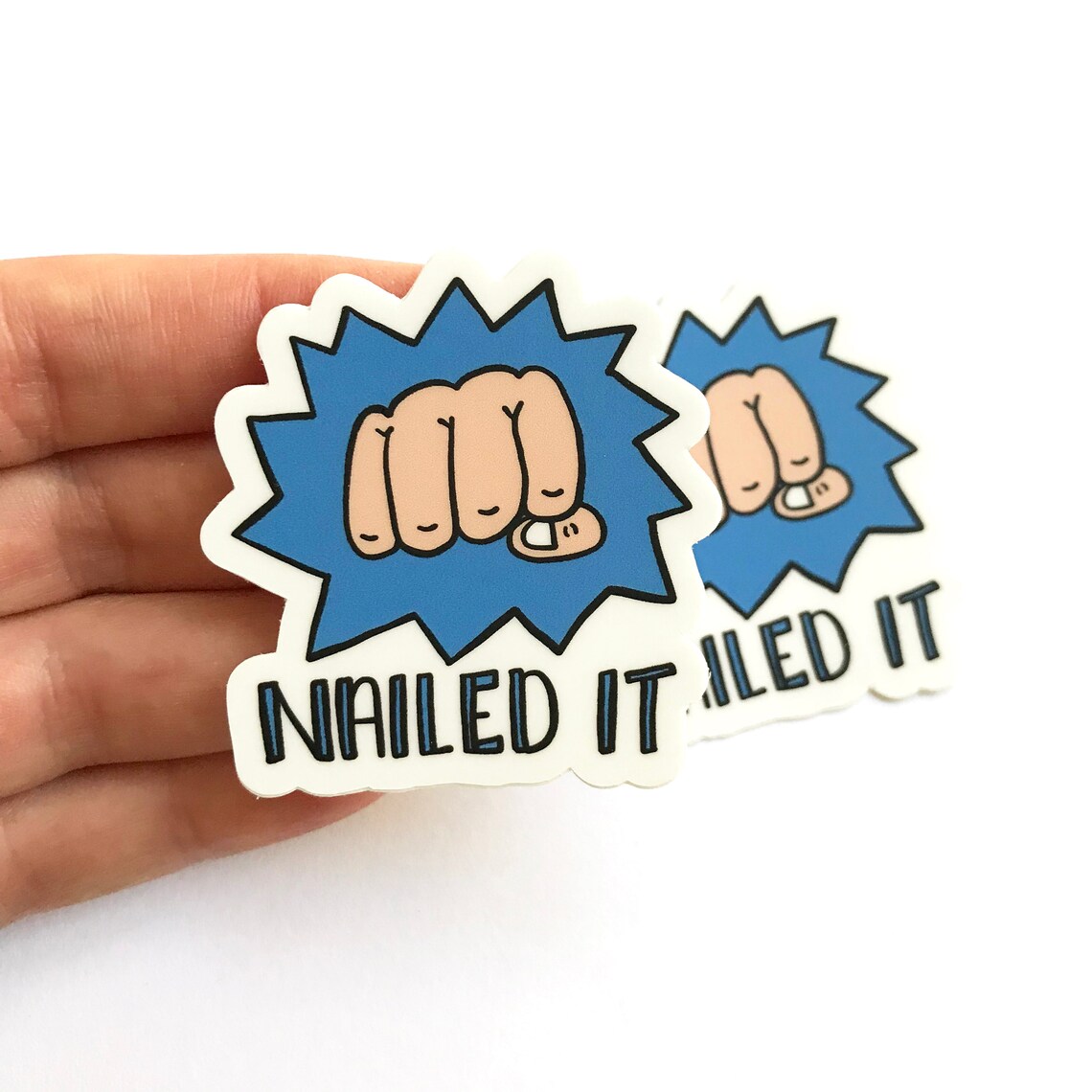 Nailed It Sticker Funny Stickers Laptop Stickers Vinyl Etsy