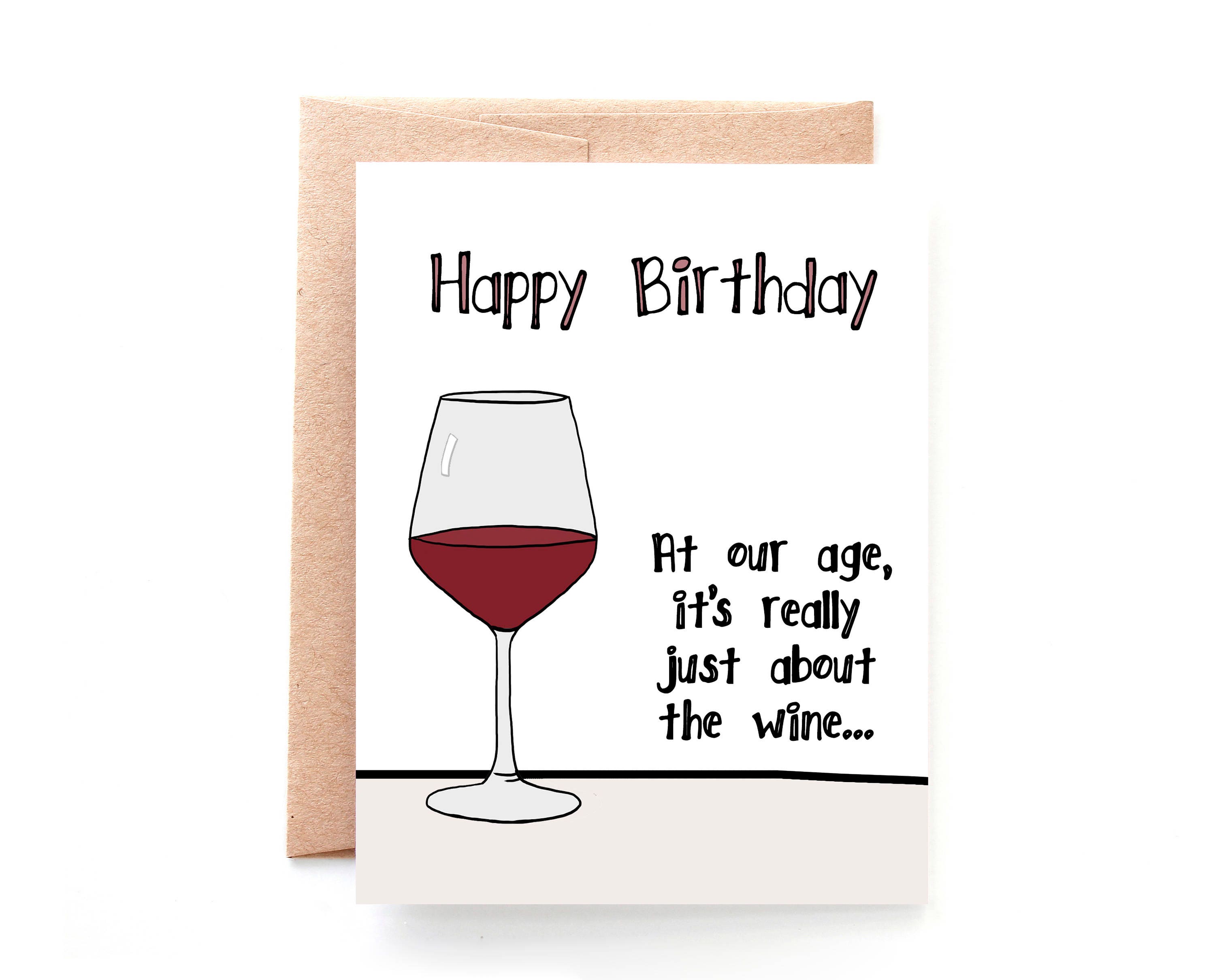 Funny Birthday Wishes For Wine Drinkers