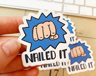 Nailed It Sticker - Funny Stickers - Laptop Stickers - Vinyl Stickers - Congratulations Sticker, ST2018092502SD