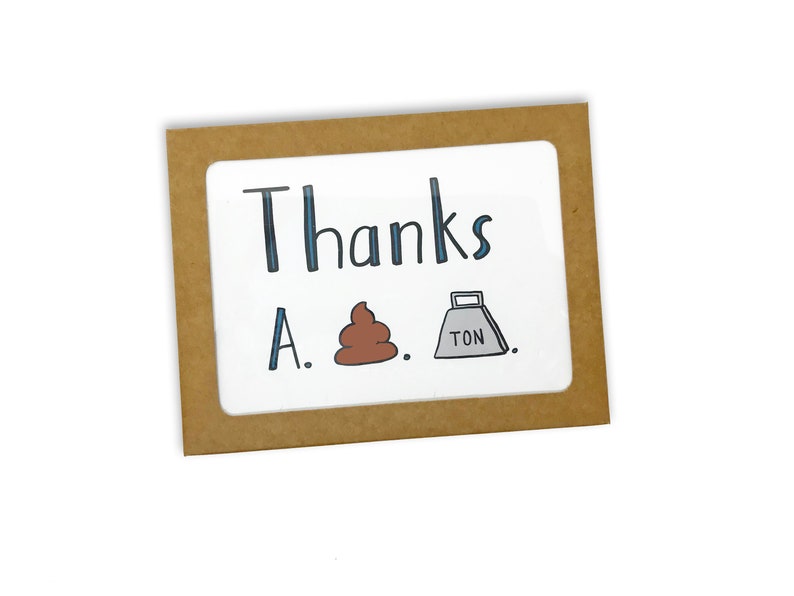 Funny Thank You Card Funny Card Set of 8 Cards Set of Etsy