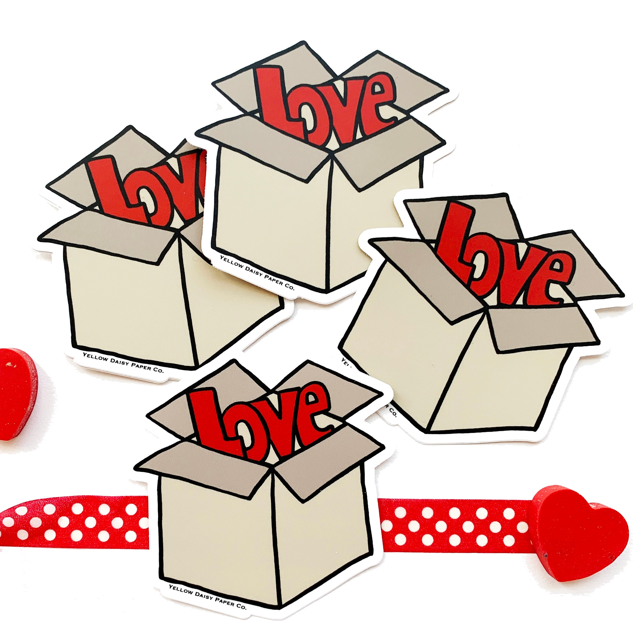 Sent with Love Sticker, Vinyl Envelope Sticker, Mailing Sticker – Yellow  Daisy Paper Company