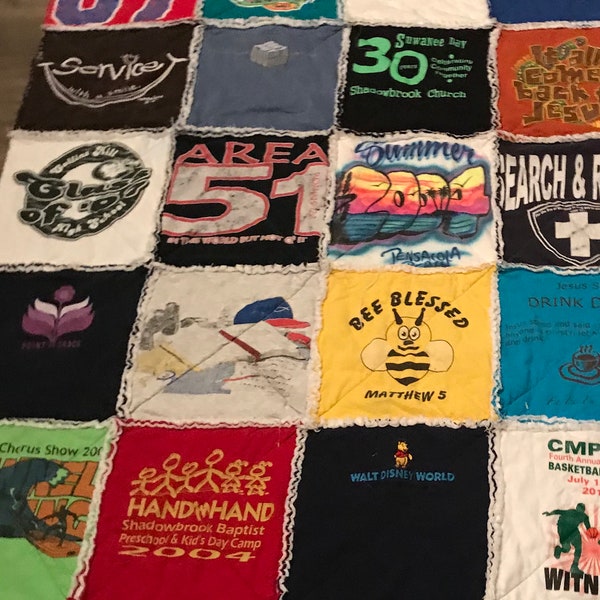 T Shirt Rag Quilt Etsy