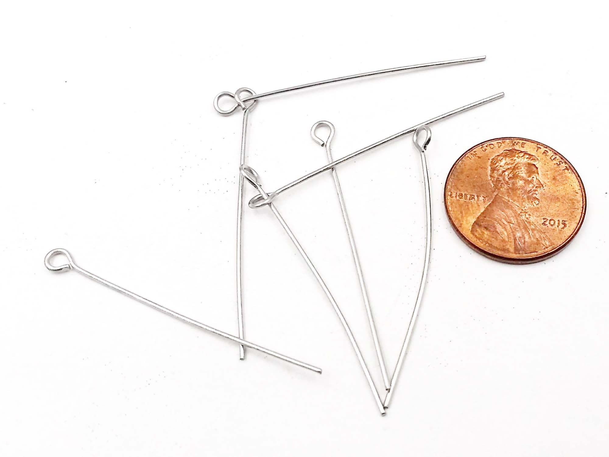 20/50/100 Stainless Steel Eye Pins 40mm Jewelry Findings | Etsy