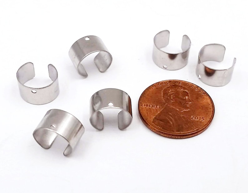 2 Stainless Steel Earring Cuffs 11mm X 10mm Jewelry Findings Etsy