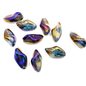 10 Aurora Borealis Transparent Loose Glass Beads 23mm Jewelry Supplies ABTLGB23MM-10BD7-207