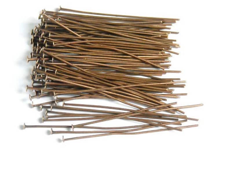 100 Antique Copper Color Head Pins Jewelry Findings ACCHP30-100D5
