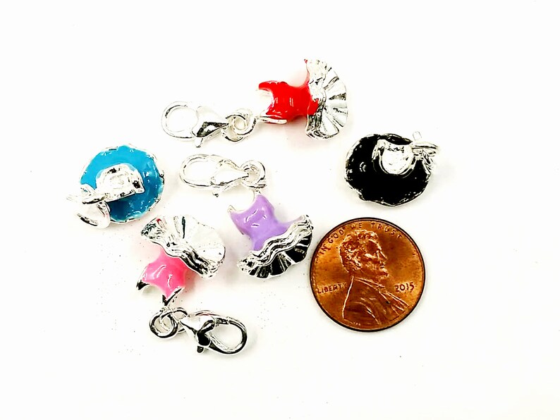 April Birthstone Dangling Lobster Clasp Charm - 19mm X 12mm Glass & Zinc Alloy April Charm For Bracelets & Necklaces