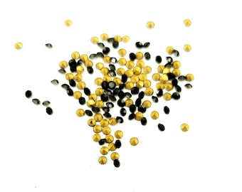 100 diamantes de imitación facetados de grado AAA de color negro azabache, 2 mm, accesorios de joyería JBGAAAPBFR2mm-100TD2-13