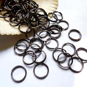 50/100 Gunmetal Split Double Loop Jump Rings 10mm Jewelry Findings GMSDLJR10MM-00BD5/OF4