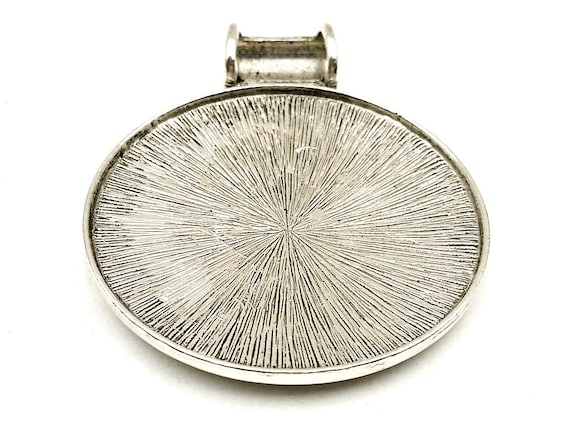 Ciondolo Rotondo In Argento Sterling 925 Con Montatura Per - Foto 2