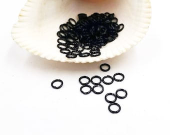 20/50/100 Black Open Jump Rings 6mm Jewelry Findings BOJR6MM-00D3