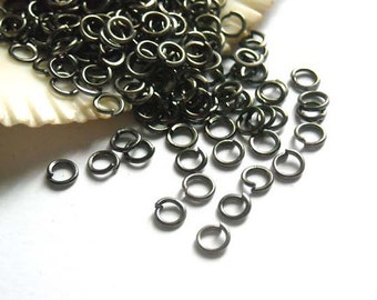 100 Gunmetal Ringetjes Open 4mm Sieraden Bevindingen GMJRO4MM-100BD5