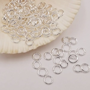 20/50/100 Silver Plated Jump Rings Open 6mm Jewelry Findings 1mm thick SPOJR6MM-20-50-100BD5-140
