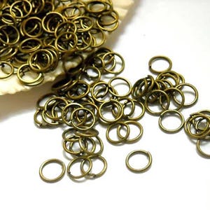 20/50/100 Antiqued Bronze Jump Rings Open 7mm Jewelry Findings ABJRO7MM-00BD5