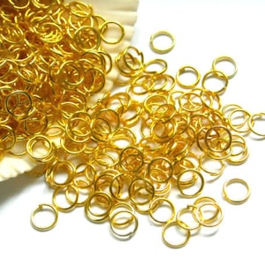 100 Gold Plated Jump Rings Open 5mm Jewelry Findings GPOJR5-100BD5
