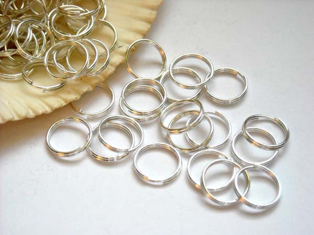 20/50/100 Silver Plated Double Loop Split Jump Rings 8mm Jewelry ...