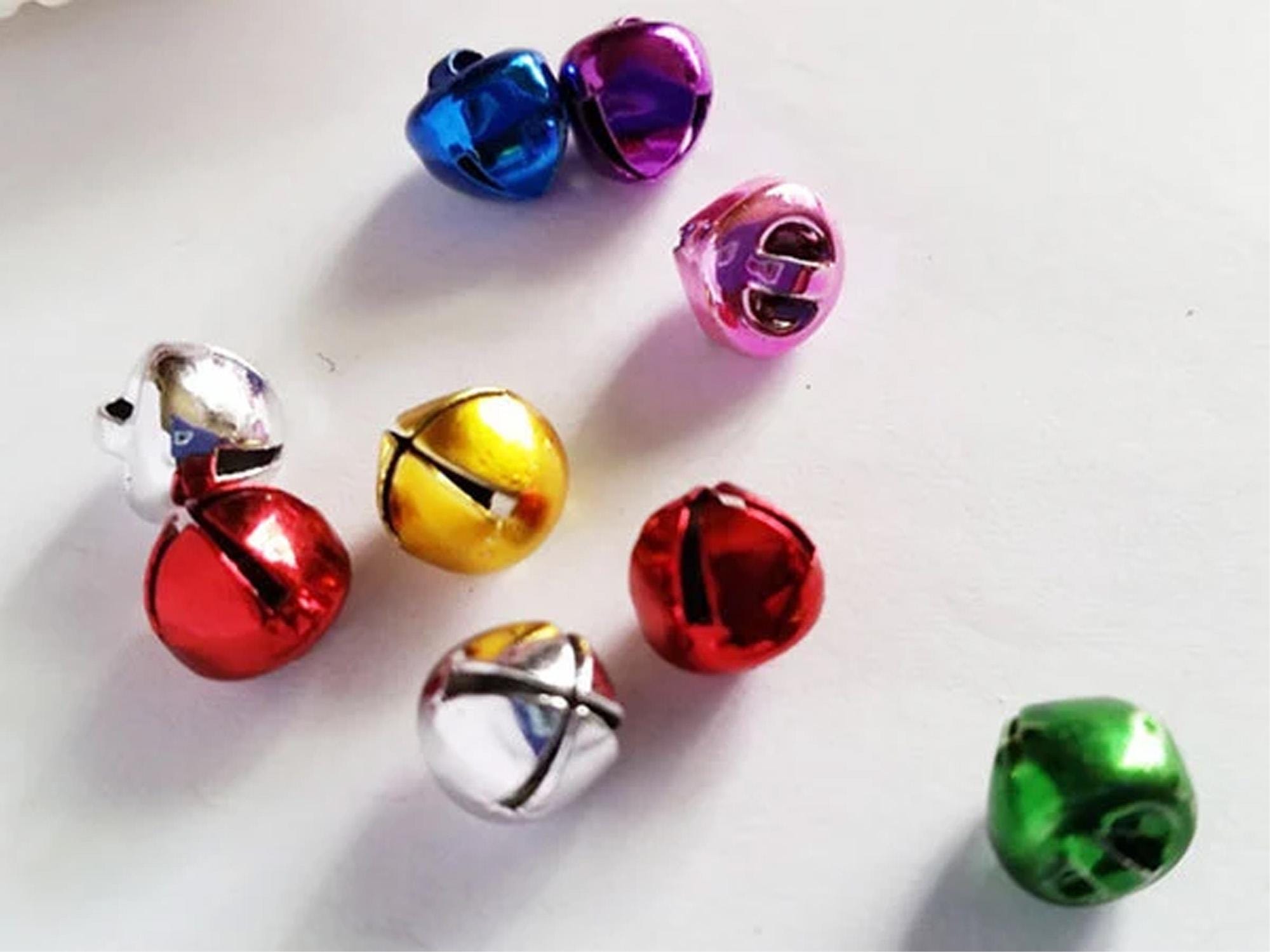 25/50/100 Jingle Bell Assorted Color Charms 8mm Jewelry Supplies