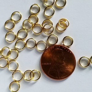 50 Gold Plated Double Loop Split Jump Rings 6mm Jewelry Findings GDLJR6MM-50BD5-165 image 2