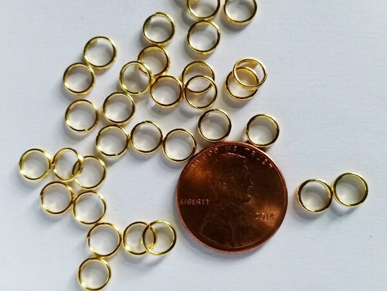 50 Gold Plated Double Loop Split Jump Rings 6mm Jewelry Etsy