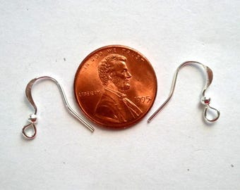 20 Silver Plated French Ear Wires Jewelry Findings Supplies SPFEW17MM-20BD6