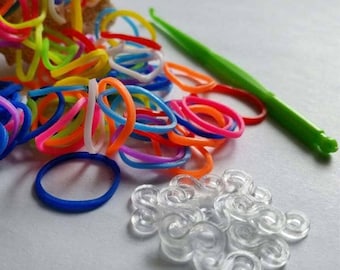 Bandas de goma multicolor de 600 piezas para crear joyas artesanales RBRRL-600WD5