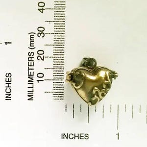 1 antiek bronzen hart gebedsdoos 20 mm hanger sieradenvoorraad ABHPB20MM-1WD3
