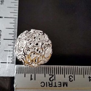 4 perles à enroulement plaquées argent 18 mm Fournitures pour bijoux SPWTB18-4BD2-60
